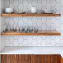 Teak Wood Floating Shelves Perfect for Bathroom Dcor Pack of 2 Wooden Wall Shelves for Bedroom Living Room Kitchen Simple Minimalist Home Dcor 24 x 6.7