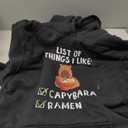 Things I Like Capybara Lover Capybara Girl Capybara Boy Pullover Hoodie (Black, S)