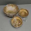 AZXTOPSEZ Gold Flower Vases for Centerpieces: Vintage Compote Bowl Vase for Wedding 4 Inch Small Pedestal Vase for Party Gold Centerpieces for Table Metal Urn for Event Home Decor Set of 2