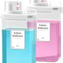 2 Pack Laundry Detergent Dispenser, 78oz Detergent Dispenser, Refluxable Laundry Detergent Container, Plastic Liquid Laundry Detergent Dispenser for Laundry Room Organization with 6 Labels