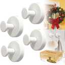 Suction Cup Hooks, Suction Cup Hooks for Shower,Removable Towel Hooks for Bathroom Window Glass Door Wall, Bath Robe Looafh Wreath Hook for Hanging (White)