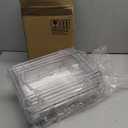 2 Set, 2 Tier Clear Organizer with Dividers for Cabinet, Shlef, Counter - MultiUse Slide-Out Storage Container - Kitchen, Pantry, Medicine Cupboard Bins, Bathroom, Vanity Makeup, Under Sink Organizing