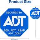 ADT Security Signs(28IN All aluminum), Metal Yard Sign with Stake,Heavy Duty Weather Resistance Sign