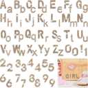 124 Pieces Glitter Rhinestone Alphabet Letter and Number Stickers, Self-Adhesive Bling Crystal Alphabet Letter and Crystal Number Stickers for Graduation Cap Craft Decorations (Gold)