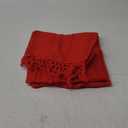 ZeeMart Macrame Style Boho Table Runner, Red Table Runners 48 Inches Long, Farmhouse Woven Home Decor, 12x48 Inch, Red