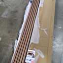 Art3d 4-Piece Wood Slat Acoustic Panels for Stylish Decor and Noise Reduction, 3D Textured Panel for Ceiling and Wall, Walnut (4Pcs - 94.5 * 7.9 inch)