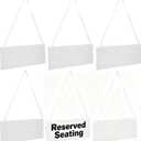 STOBAZA Reserved Chair Signs with Ribbon for Weddings and Formal Events 6-Pack Hanging Reserved Seating Signs Clear Acrylic Plaques 9.84X3.94 Inches