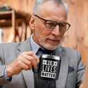 Dad Coffee Mug - 14oz, Black - Christmas & Birthday Gift for Men (OLD LIVES MATTER)