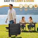 6 Ft Plastic Folding Table,Heavy Duty Portable Table for Indoor & Outdoor,Wood Grain Desktop & 350lbs Weight Capacity,Premium Solutions for Camping,Picnic,BBQ and Party