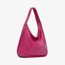 NEWBELLA Hobo Purse, PU Leather Shoulder Bag, Tote Handbag for Work and Travel (Rose Red)