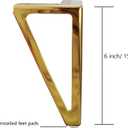6 Inch Gold Metal Furniture Legs Set of 4, Heavy Duty Sofa/Cabinet/Table Feet, Golden Couch Feet Replacement