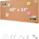Mr. Pen- Cork Notice Board, 48 X 24 Inches, Cork Bulletin Board for Walls, Pin Boards, Framed Corkboard, Decorative Hanging Pin Boards, Perfect for Office & Home Decor