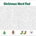 Jumbo Christmas Word Search Poster, Giant Holiday Word Search Wall Poster for Christmas Decor, 36"x24" Large Wall Game with 50 Words for Family Holiday Party Activity