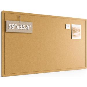 Fluxynara Large Felt Bulletin Board,59" x 35.4", Mustard Yellow