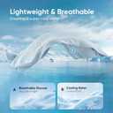 Snuggle Sac Natural Viscose Cooling Comforter Queen Size, Lightweight Breathable Silky Cooling Bedding with Q-Max>0.45 for Bedroom, Home Decor, Hot Sleepers & Night Sweats, Ice Blue 90"x90"
