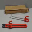 Steering Wheel Lock, Heavy Duty Anti-Theft Car Device Wheel Lock with 2 Keys, Adjustable Steering Wheel Locking Gear Great Deterrent for Vehicle Security, Car Accessories (Red)