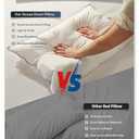 Goose Down Pillow for Sleeping, Hotel Quality 750 Fill Power Queen Size Pillow with Pillowcase - Bed Pillow for Master Bedroom, Support for Back, Side, Stomach Sleepers, 1 Pack, 20x30 Inch