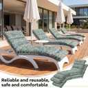Kigley 2 Pcs Chaise Lounge Cushions 75 x 22 x 5 Inches Soft Waterproof Lounge Chair Cushion Paisley Spring Summer Seasonal Replacement for Outdoor Indoor Home Office Cyan Paisley