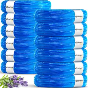 12 Cat Litter Refill Bags Compatible with Litter Genie XL+/XL/Plus/Standard/Style/Desgin Pail, Extra10% Length 27 Months Use Time, Super Odor Control, Plant Scented, Cartridge NOT Included