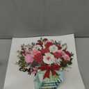 Freshcut Paper Pop Up Cards, Blooming Roses, 12 Inch Life Sized Forever Flower Bouquet 3D Popup Greeting Cards, Valentine's Day, Anniversary Card, Blank Notecard & Envelope
