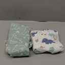 Baby Sleep Sack 18-24 Months, Long Sleeve Baby Wearable Blanket 0.5 Tog with Mittens, 2-Way Zipper Toddler Cotton Sleeping Sack for Boy and Girl Green Dinosaur 2 Pack (XLarge)