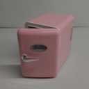 Mini Fridge for Bedroom, 4L Beverage Cooler, Leather Pink