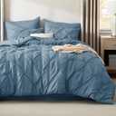 Bedsure California King Comforter Set Mineral Blue - Bed in a Bag Cal King Bedding Set 7 PCS, GentleSoft™ Bed Set Gift, All Season Down Alternative Comforter with Sheets, Pillowcases & Shams