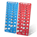 56Pcs Thread Checker, Nut and Bolt Thread Checker Standard and Metric, Thread Gauge Include 22 Inch & 22 Metric & 12 Drill Bit Sizes, Suitable for Nut Bolt Size Finder Classification.
