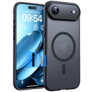 TOCOL for iPhone Air Case with Camera Control Capture Button, Built-in Magnetic Ring, Translucent Matte Phone Case for iPhone Air 6.5 inch (Key Black)