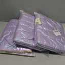 Pack of 3 Hiroyuki Iridescent Quilted Makeup Bag (A, purple)
