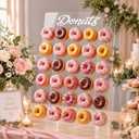 Threehoney Donut Wall Display Stand, Classic, Transparent, 27.5" X 19.7"