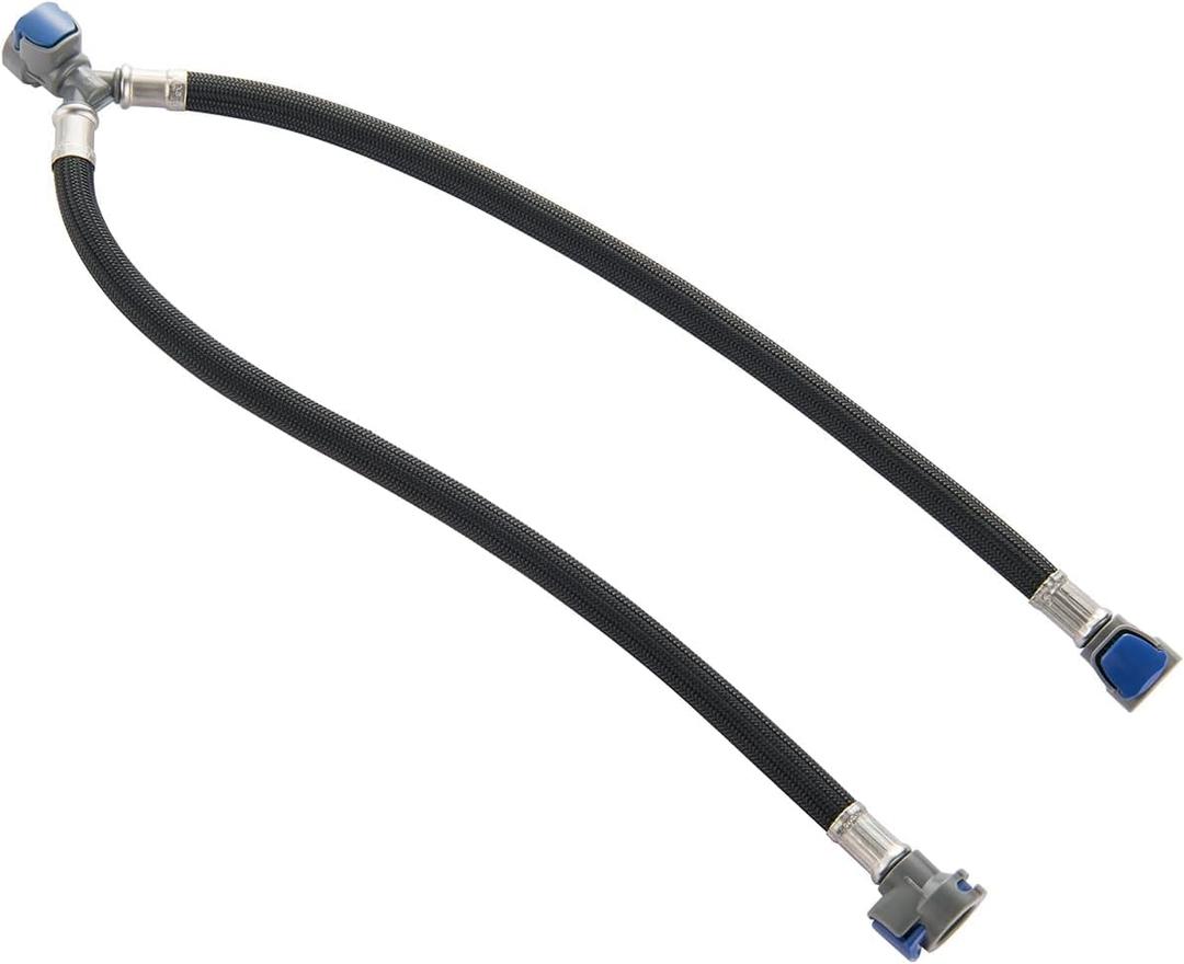 Quick Connect Faucet Hose Replacement Hot & Cold Water Mixer Line for Widespread Faucet with Snap-in Fast Lock, Bathroom 3 Holes Faucet Quick Connect Hose, QCH001