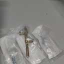 Haliwu 3 Pack Champagne Bronze Cabinet Pulls, 3 Inch Hole Center Drawer Pulls, Champagne Handles, Zinc & Aluminum Alloy Brushed Finish, Hardware for Bathroom and Kitchen