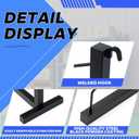 LEIFIDE 2 Pack Shipping Container Shelving Bracket 16"x18" 1 Tier Shipping Container Shelving with Hooks, Black Powder Coated Steel for Heavy Duty Trailer Containers Easy to Assemble Remove
