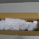 2ft White Artificial Christmas Tree,Mini Tabletop Xmas Pine Tree with 80 Branch Tips and Plastic Stand for Indoor and Outdoor Decoration