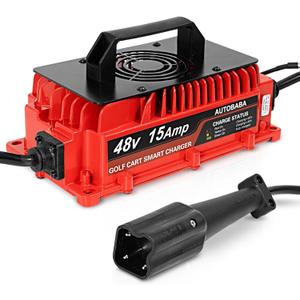 48 Volts 15 AMP Golf Cart Battery Charger 3-Pin Style Plug with Temperature Sensor Compatible with 2007-2024 Yamaha G29 Drive & Drive 2 Golf Cart (Lead Acid)