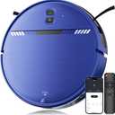 MANVN Robot Vacuum and Mop Combo for Pet Hair, Robotic Vacuum for Hard Floors and Carpets, 2.87'' Ultra-Slim, with 3D Obstacle Avoidance, Wi-Fi/App/Voice Controlled, Self-Charging, Blue