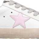 Mi.iM Sofia Womens Low Top Star Sneakers - Fashion Lace-Up Shoes with Cushioned Insole and Rubber Sole, 11 US