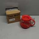 Ecolution Patented Micro-Pop Microwave Popcorn Popper with Temperature Safe Glass, 3-in-1 Lid Measures Kernels and Melts Butter, Made Without BPA, Dishwasher Safe, 1.5-Quart, Red