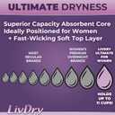 Livdry XXL Adult Diapers Women Overnight, Ultimate Max Absorbency, All Day or Night Protection, Plus Size, XX-Large (40 Count)