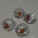 4 Pcs 3 1/4" Touring OEM Flat Black Smoked Turn Signal Lenses+Amber Bulbs for Harley Davidson Electra Glides Road King