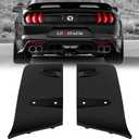 Rear Bumper Diffuser Valance Aero Foil Kit for 2018 2019 2020 2021 2022 2023 Ford Mustang GT Accessories, Black,2PCS