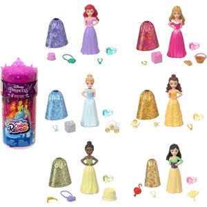 Mattel Disney Princess Small Doll Royal Color Reveal, 6 Surprises Include 1 Doll & 5 Accessories, Party Theme, 2 Pack