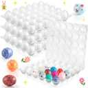 120 Pcs Plastic Easter Eggs with Clear Cartons for Crafts DIY Fake Paintable for Kids Adults Easter Gift, 30 Pieces Per Carton