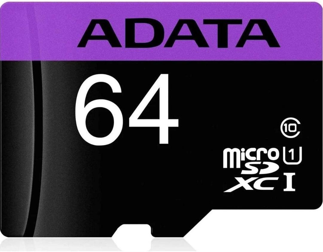 ADATA Premier 64GB microSDHC/SDXC UHS-I U1 Class 10 Memory Card with Adapter (AUSDX64GUICL10-RA1)
