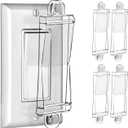 Magnetic Light Switch Guard Cover- PSZEZNZ Light Switch Outlet Covers for Flat Modern Wall Switches-Child Safety Protection(Clear,4 Piece)