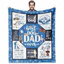 Paoeyty Best Dog Dad Gift for Men, Throw Blanket 60"X50", Decoration Gifts for Dog Lovers Ideal Present, Birthday Gifts for Dogs Lovers