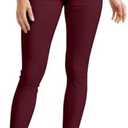 Hybrid & Company Womens Hyper Ultra Stretch Comfy Skinny Leg Work Casual Pants, Burgundy, XL
