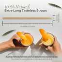 10'' Biodegradable Sugarcane Straws, Extra-Long Straw | 100 Count, 100% Compostable, Plastic-Free, Eco-Friendly Drinking Straw | Sugar Fiber, Party Jumbo Disposable Straws, 10 Inches Tall