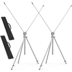 QWORK X Banner Stand 2 Pack, Adjustable Poster Display Stand Fits 23" to 32" Width and 63" to 78" Height – Portable Retractable Holder with Carrying Bag for Trade Shows, Exhibitions